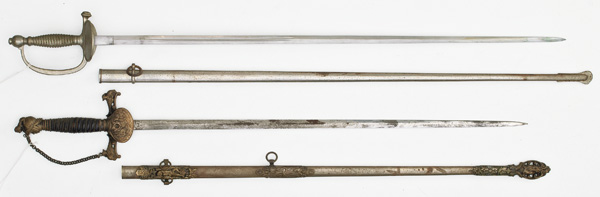 European and Fraternal Swords Lot