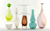 European art glass vases bowls