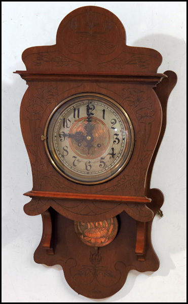 EUROPEAN ART NOUVEAU WALL CLOCK.