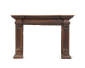 EUROPEAN BAROQUE OAK MANTEL, D