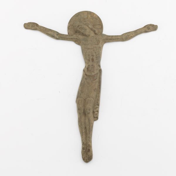 EUROPEAN BRONZE CRUCIFIX 11" x 9 ?"