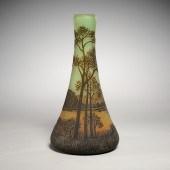 EUROPEAN CAMEO GLASS VASE, MAN