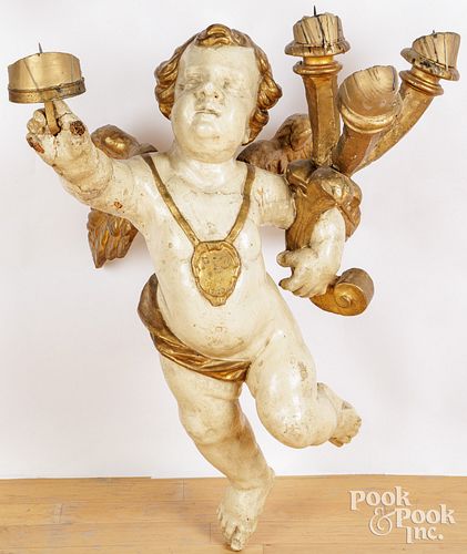 EUROPEAN CARVED AND PAINTED