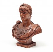 EUROPEAN CARVED BUST OF MARCO