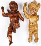 EUROPEAN CARVED CHERUB, 19TH C