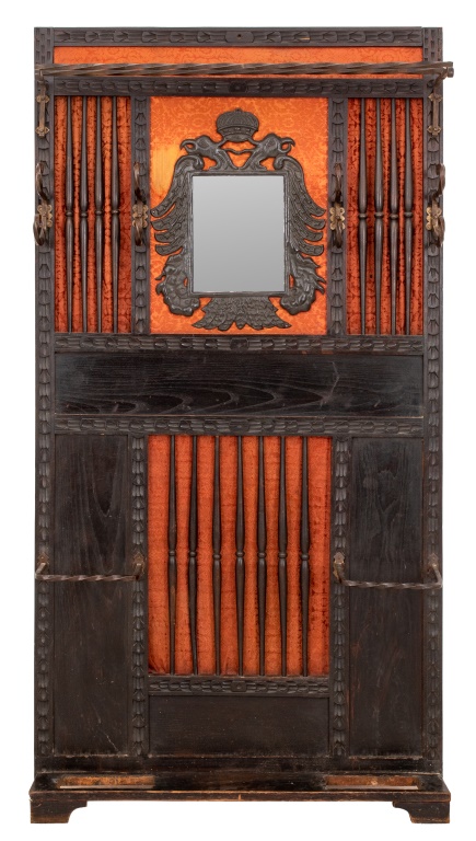 EUROPEAN CARVED OAK HALL TREE