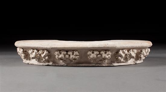 European carved stone pier