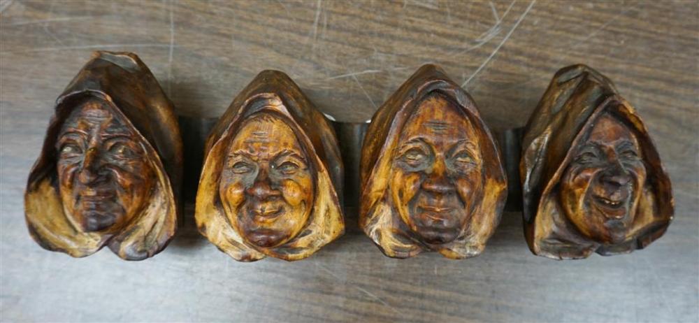 EUROPEAN CARVED WALNUT FOUR MONK
