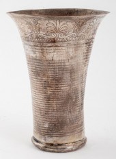 EUROPEAN ENGRAVED SILVER BEAKE