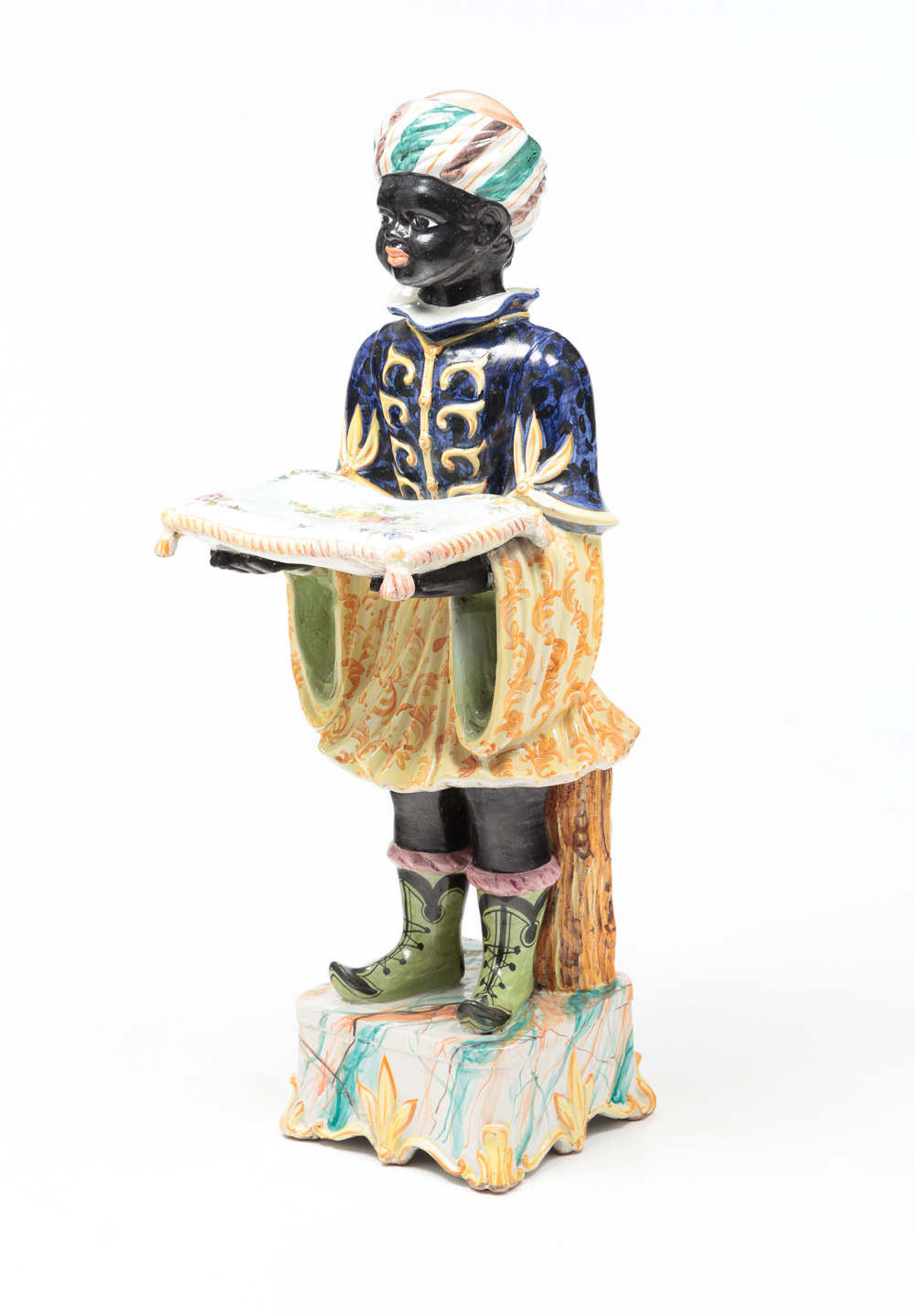 EUROPEAN FAIENCE BLACKAMOOR.