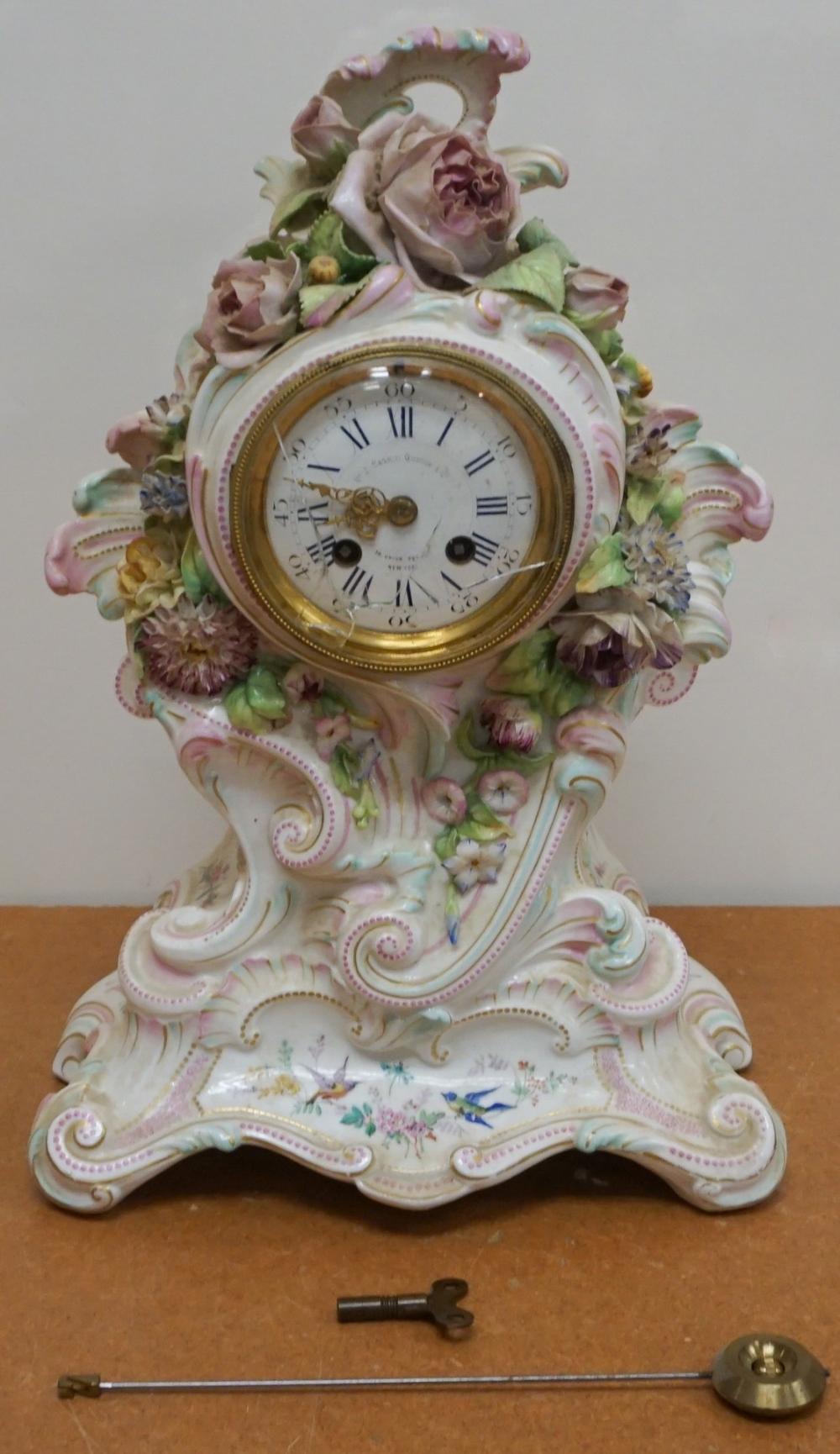 EUROPEAN FLORAL ENCRUSTED PORCELAIN