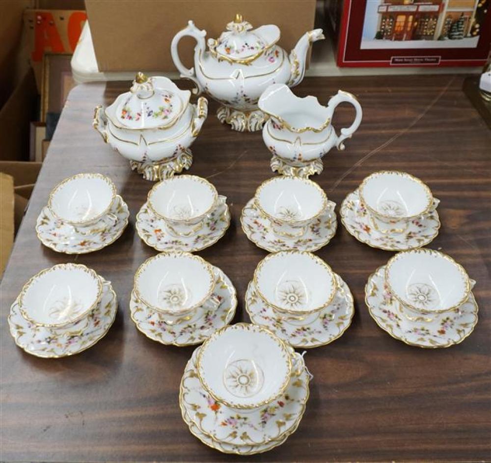 EUROPEAN FLORAL GILT DECORATED