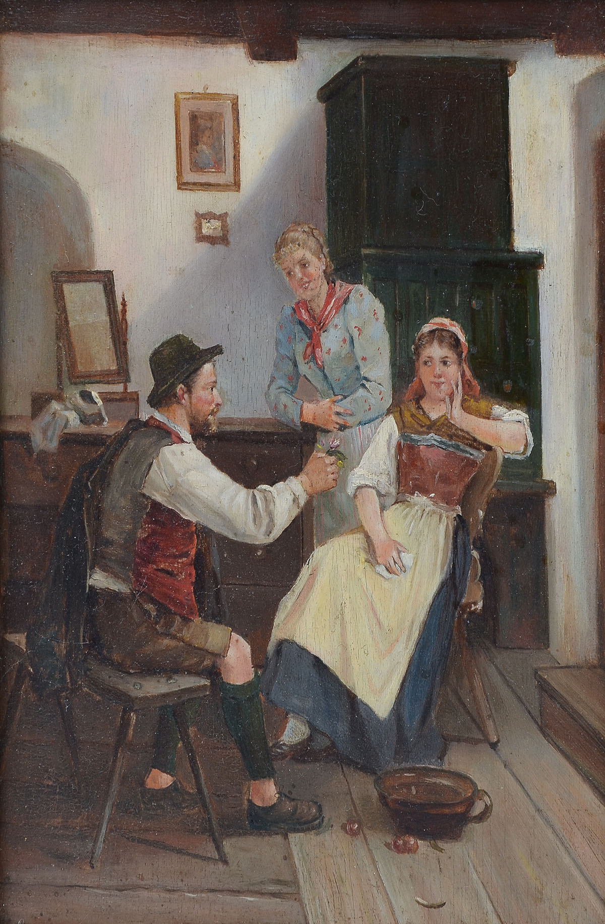 EUROPEAN GENRE PAINTING TAVERN
