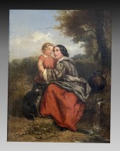 EUROPEAN GENRE PAINTING WITH M