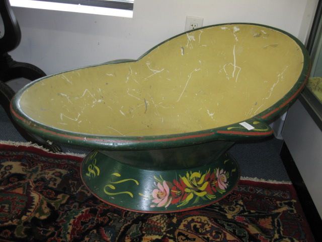 European Handpainted Metal Bath tub