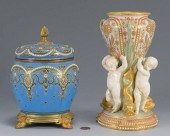 EUROPEAN JEWELED PORCELAIN AND