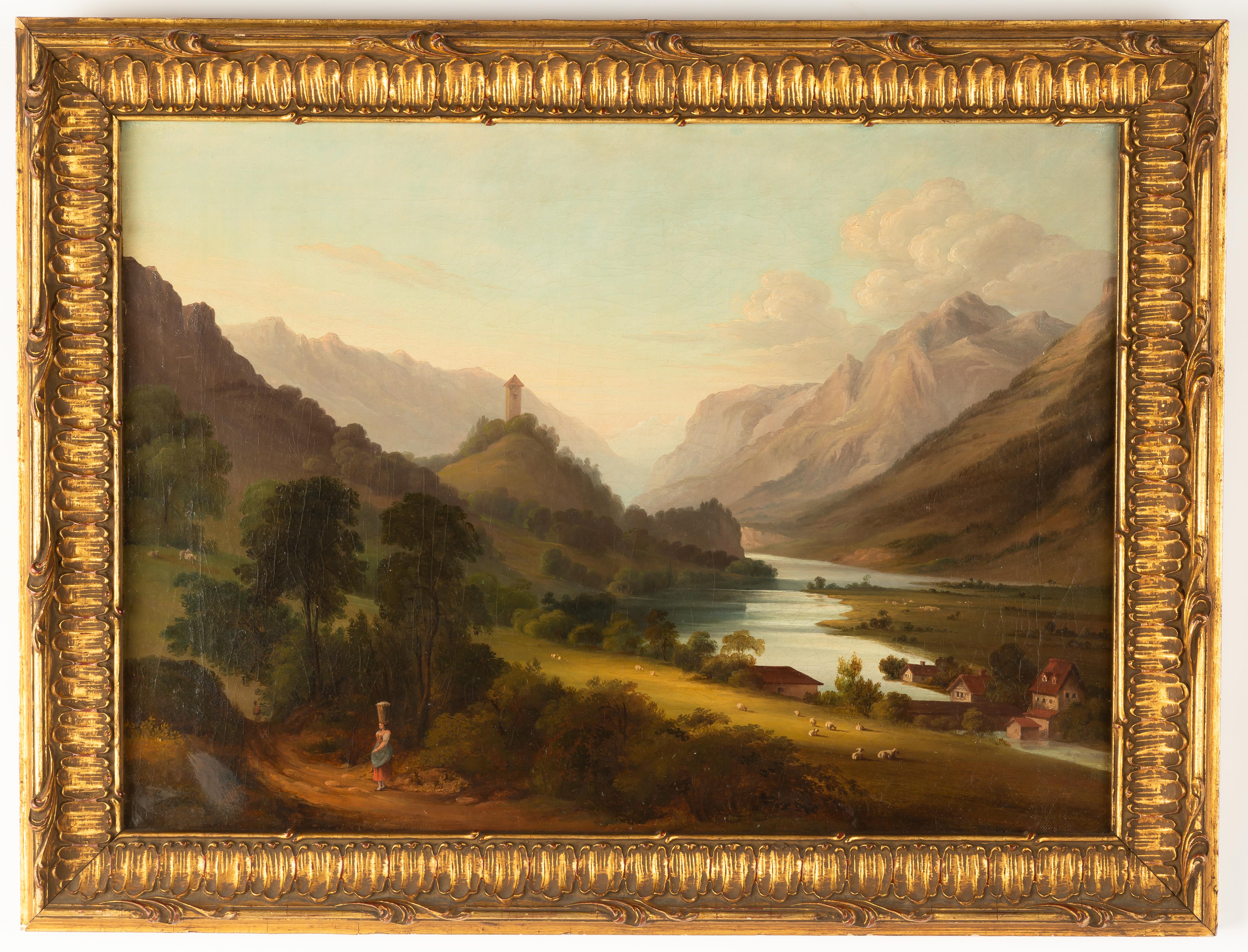 EUROPEAN LANDSCAPE 19th century.