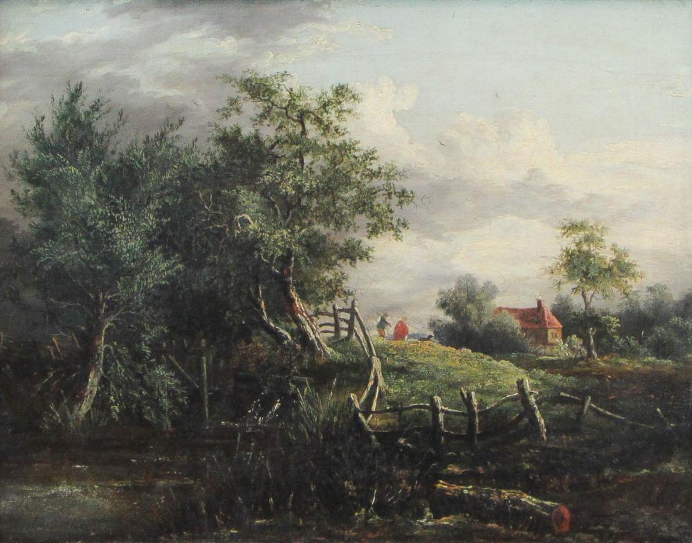EUROPEAN LANDSCAPE OIL ON CANVAS,