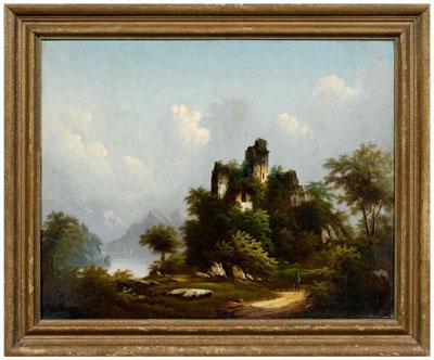 European landscape painting, castle