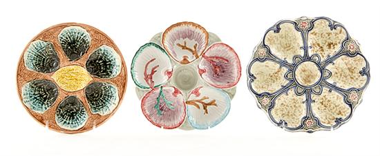 European majolica oyster plate