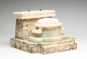 EUROPEAN MARBLE LAMP BASE. Fir