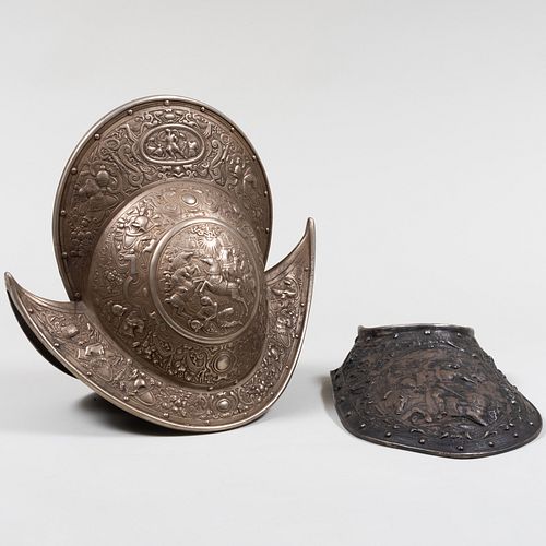 EUROPEAN MORIAN METAL HELMET AND AN