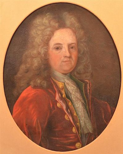EUROPEAN OVAL PORTRAIT PAINTING