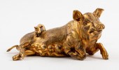 EUROPEAN PIG & PIGLET GILT BRO