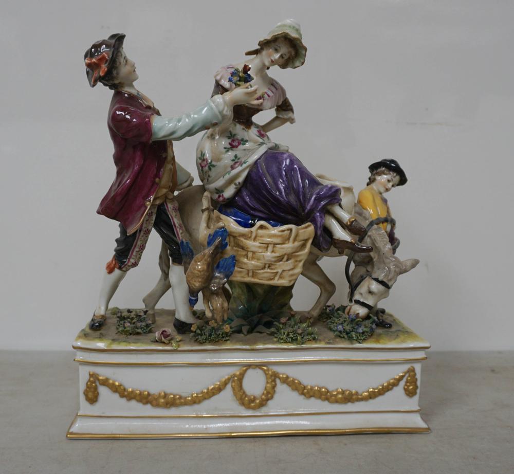 EUROPEAN PORCELAIN FIGURAL GROUP OF