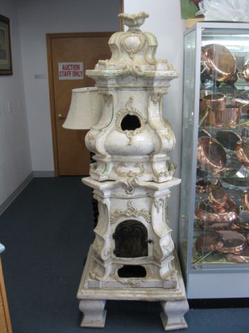 European Pottery Stove 76'' tall