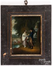 EUROPEAN REVERSE PAINTING ON G