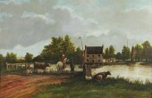 EUROPEAN RIVER LANDSCAPE OIL O