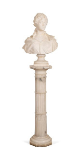 EUROPEAN SCHOOL ALABASTER BUST