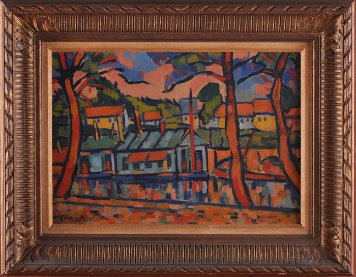 EUROPEAN SCHOOL: CITYSCAPE Oil on