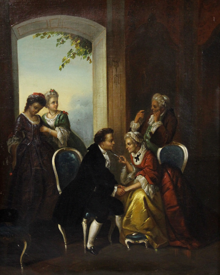 EUROPEAN SCHOOL GENRE SCENE Oil