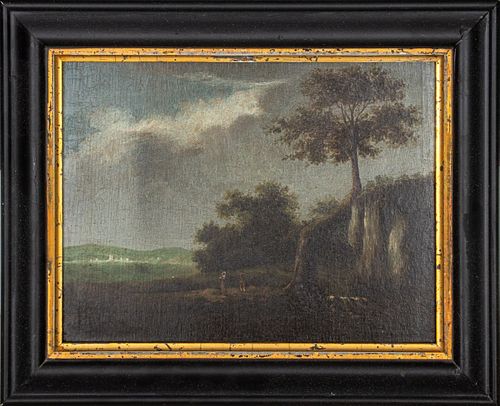 EUROPEAN SCHOOL LANDSCAPE OIL ON