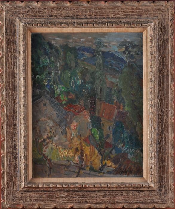 EUROPEAN SCHOOL: MOUNTAIN SCENE Oil