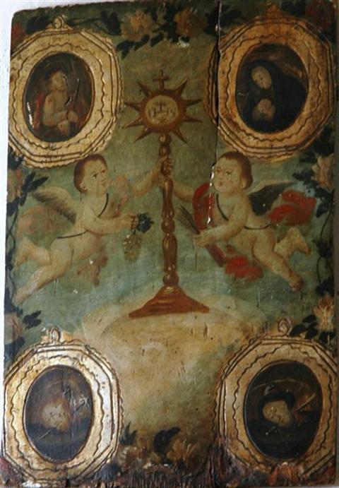 EUROPEAN SCHOOL RELIGIOUS PANEL Oil