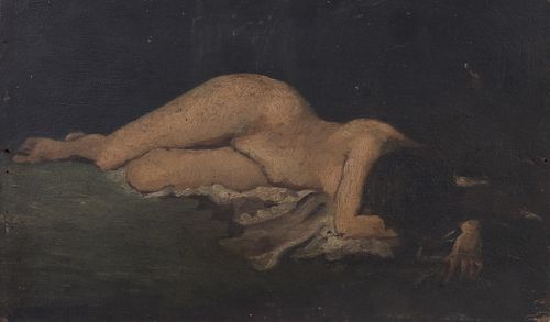 EUROPEAN SCHOOL, RESTING NUDE