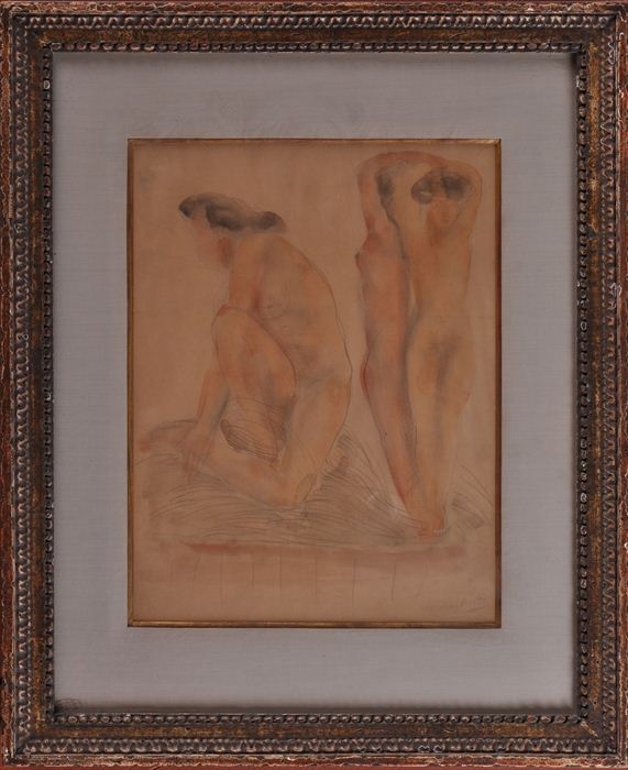 EUROPEAN SCHOOL: THREE FEMALE NUDES