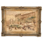 EUROPEAN SIGNED WATERCOLOR PAI