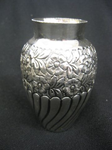 European Silver Bud Vase