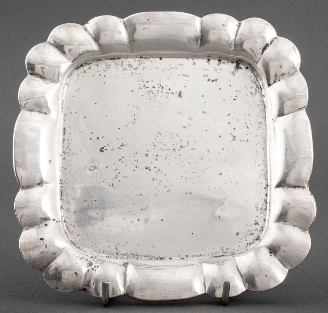 EUROPEAN SILVER SQUARE TRAY