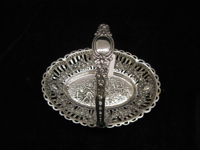 European Sterling Basket candy Dish