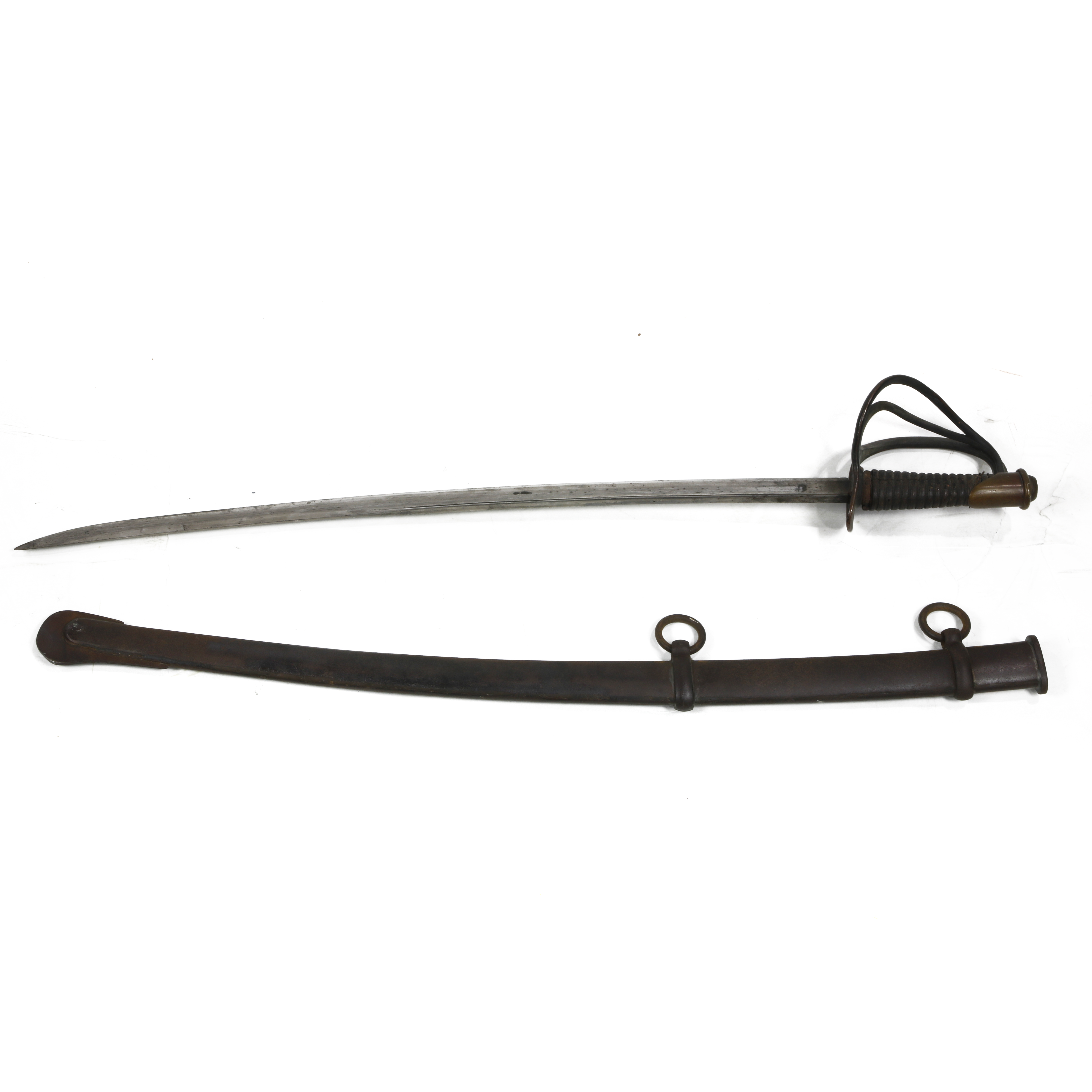EUROPEAN SWORD, A BRASS KNOB FORM