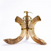 EUROPEAN TRIPLE-HORN & GILT ME