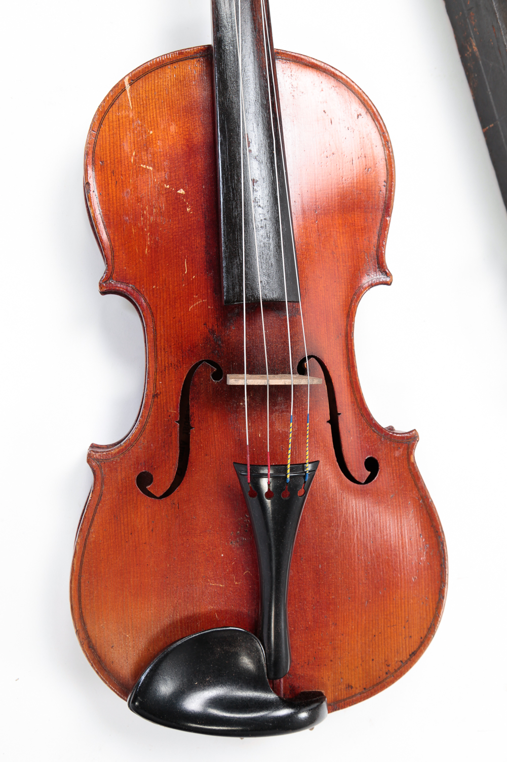 EUROPEAN VIOLIN IN WOOD CASE. Circa