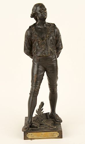 EUTROPE BOURET BRONZE OF PATRIOT IN