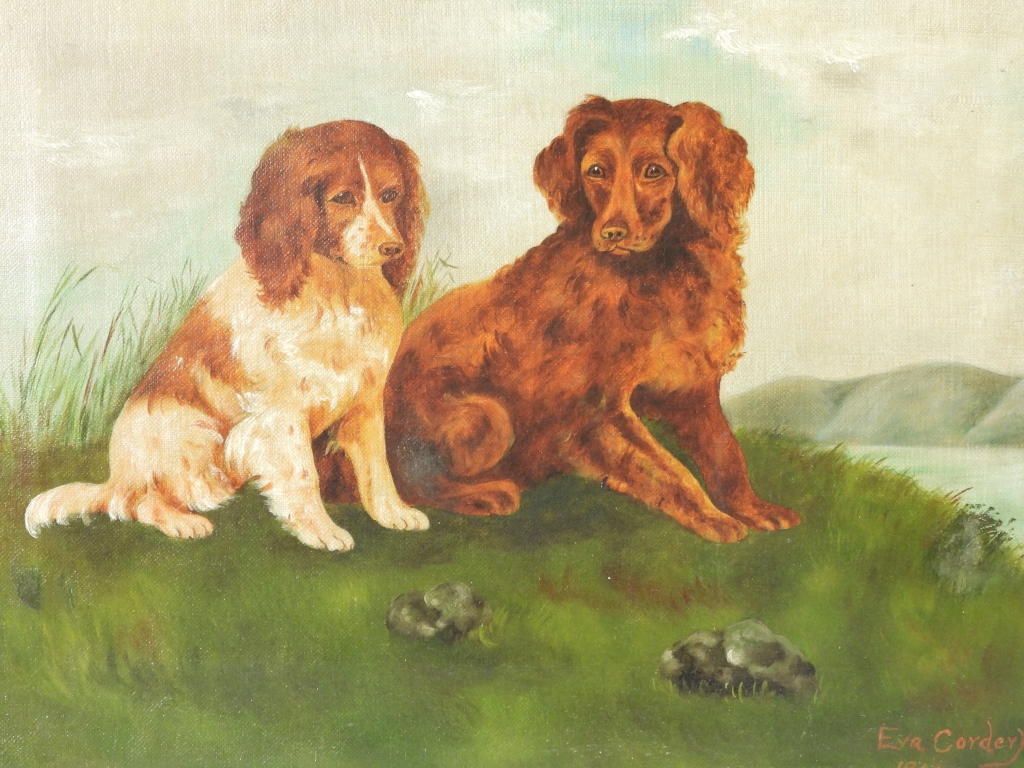 EVA CORDERY PUPPY PORTRAIT PAINTING