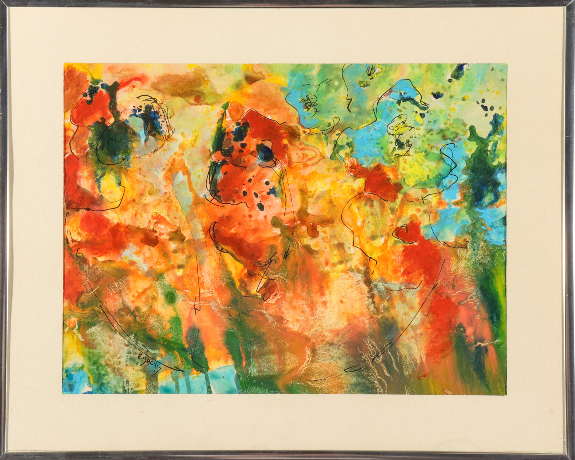 EVA SACHS MIXED MEDIA ABSTRACT